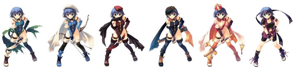 [psp] 투하트 던전 트러블러즈. 전캐릭터 의상 사진_15.jpg