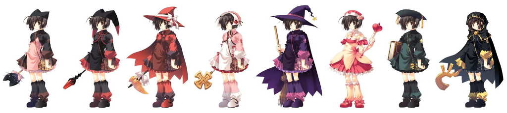 [psp] 투하트 던전 트러블러즈. 전캐릭터 의상 사진_2.jpg