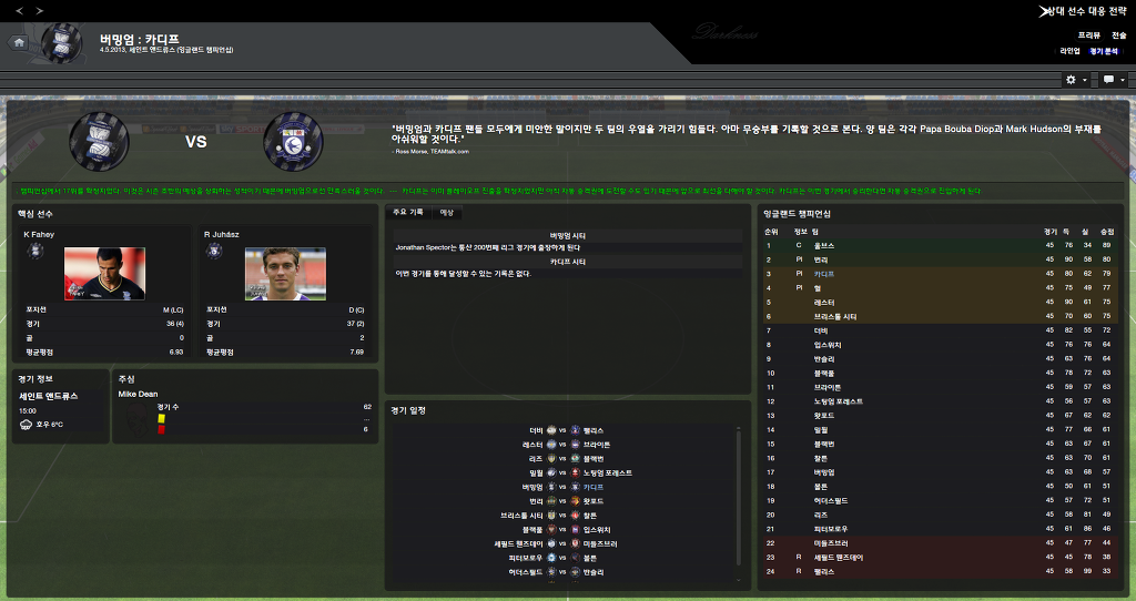 FM2013 - 카디프시티 ⑥ 시즌 막바지. 과연 승격은..?_49.jpg