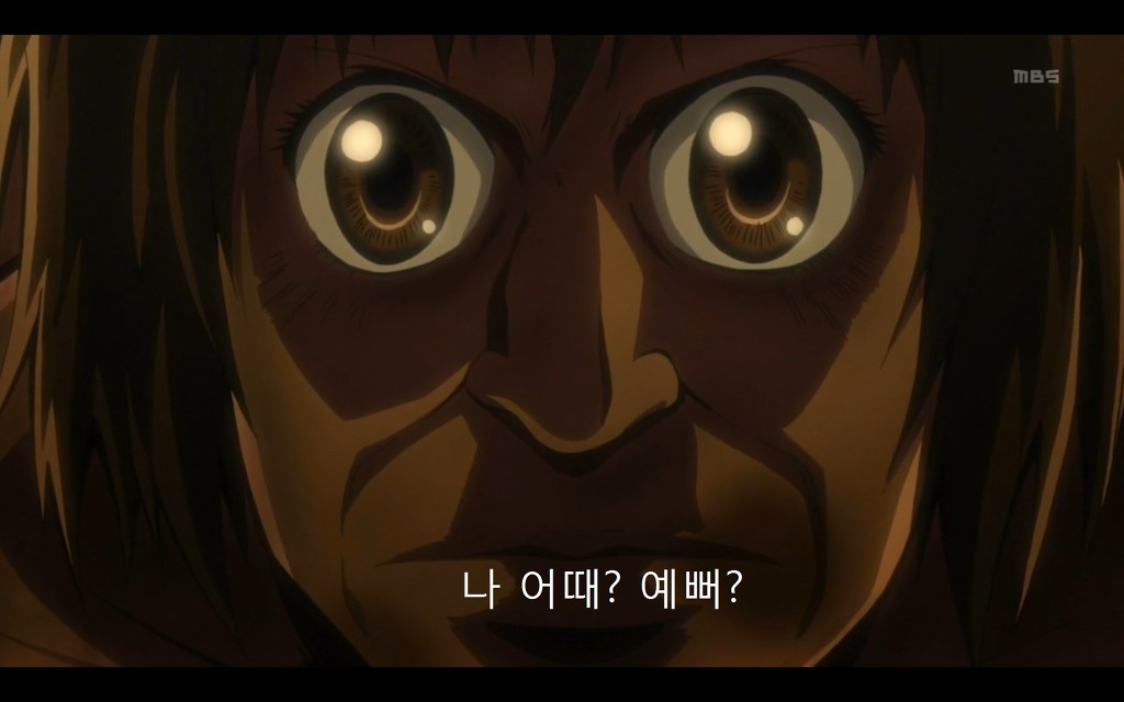 진격의 거인 8화 사샤와 초롱이 거인(자막 장난)_3.jpg
