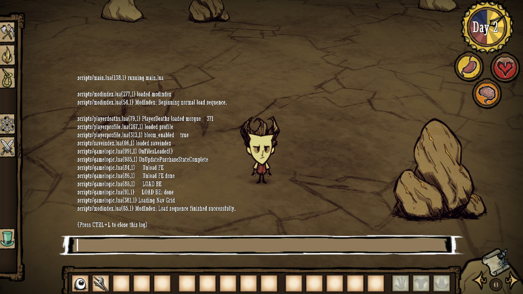 Don T Starve 막간을 이용한 콘솔 익히기 Pc 스샷 영상 게시판 구 루리웹