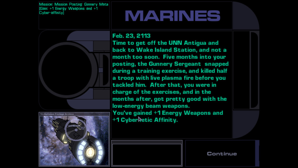 시스템 쇼크 2 - [01b] 병과 선택 - Marine, 해병대_11.jpg