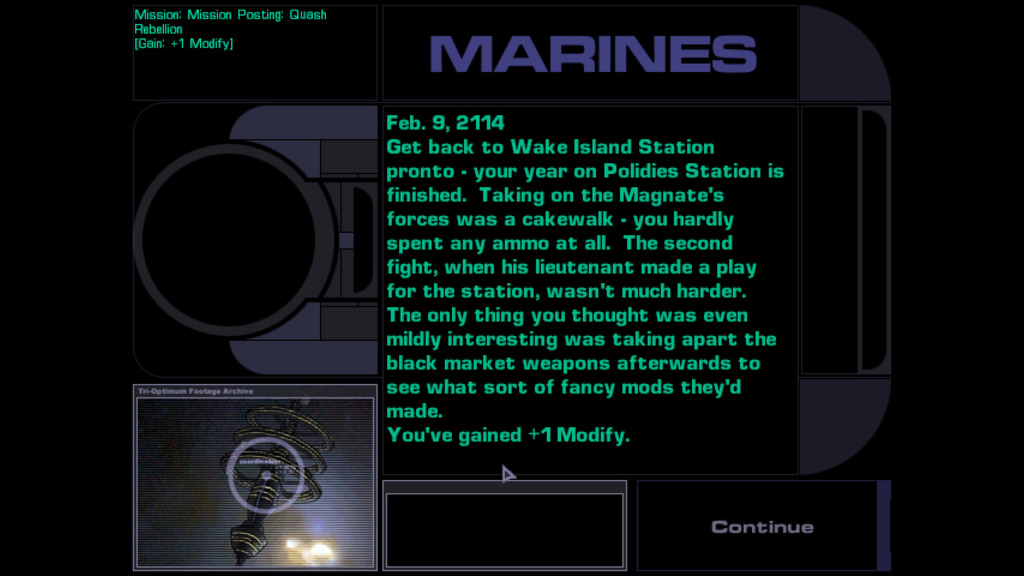 시스템 쇼크 2 - [01b] 병과 선택 - Marine, 해병대_16.jpg