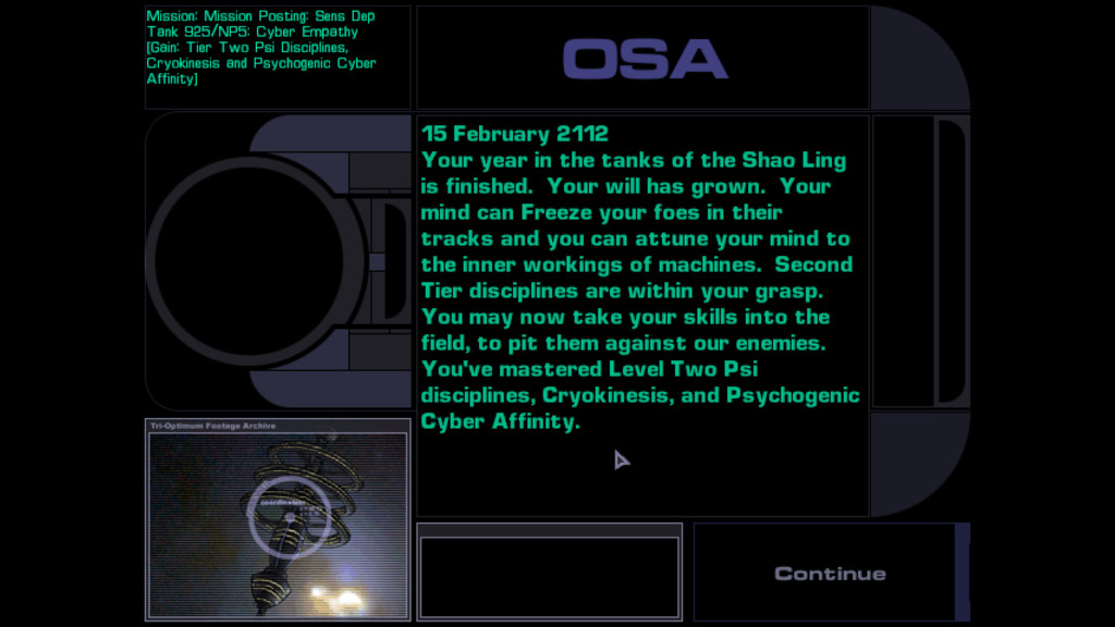 시스템 쇼크 2 - [01d] 병과 선택 - O.S.A._3.jpg