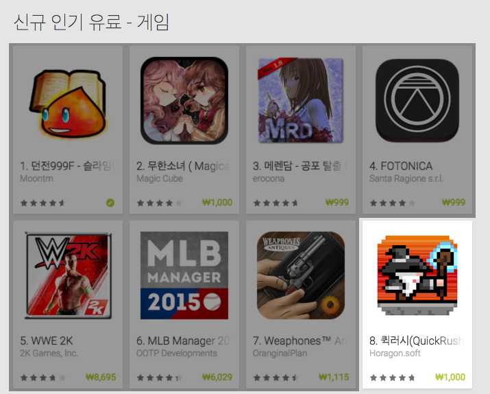 루리웹 덕분에 구글 신규 게임 차트에 8위 했네요..^^;_1.jpg
