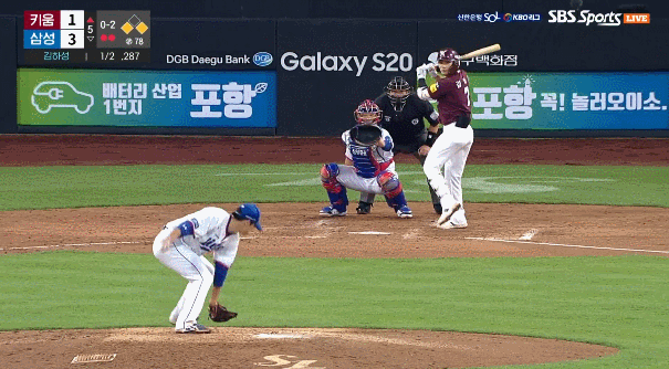 (데이터주의) '박해민 3안타+박승규 호수비' 삼성, 키움에 위닝시리즈_8.gif