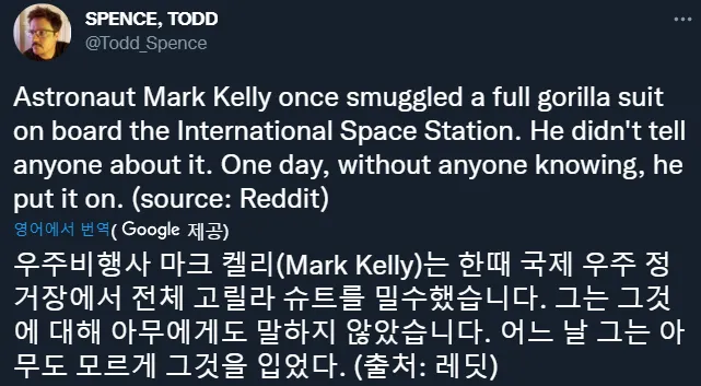 국제 우주정거장 (ISS) 우주고릴라 습격사건_1.webp