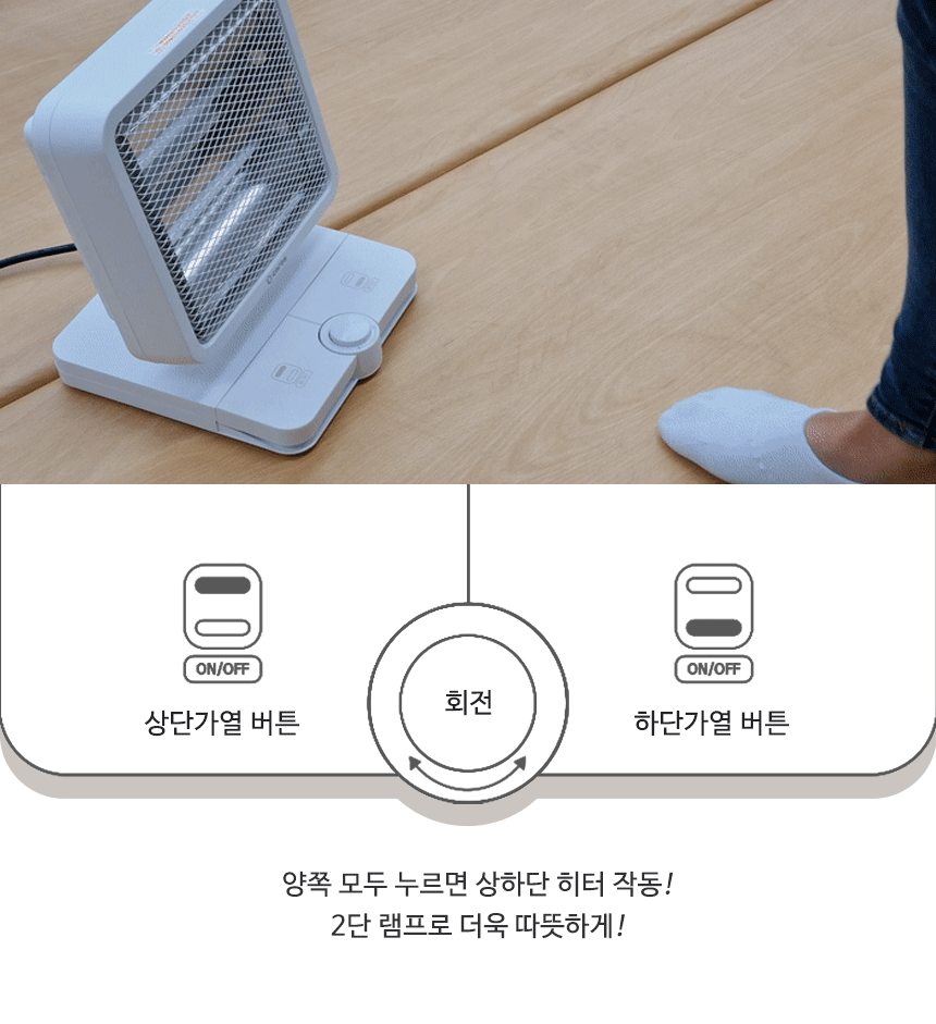 [네이버]발로 켜세요! 미니 발터치 난로 / 36,800원 무배_2.gif