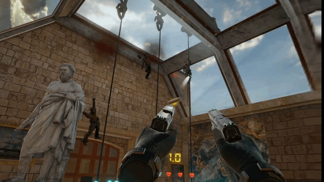 [신작 리뷰] 레일 슈터 갓 겜 등장! Aim Assult 데모 플레이 후기!_13.gif