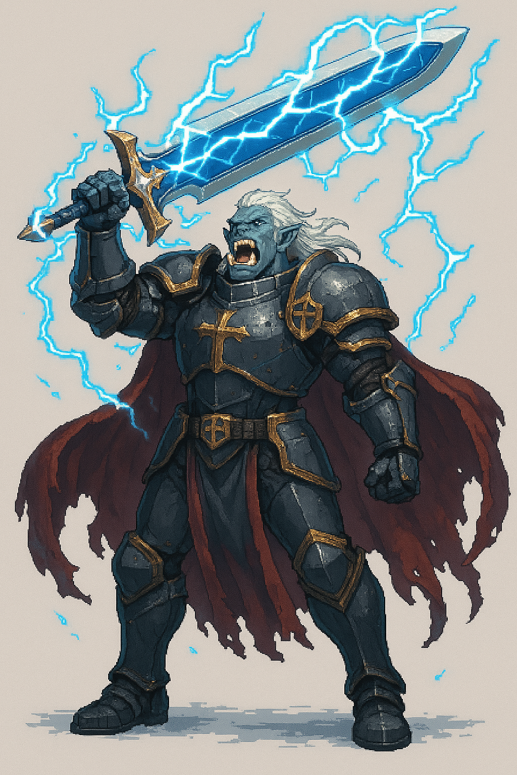 TRPG Ai딸깍충DND 하프오크 성기사 캐릭터시트