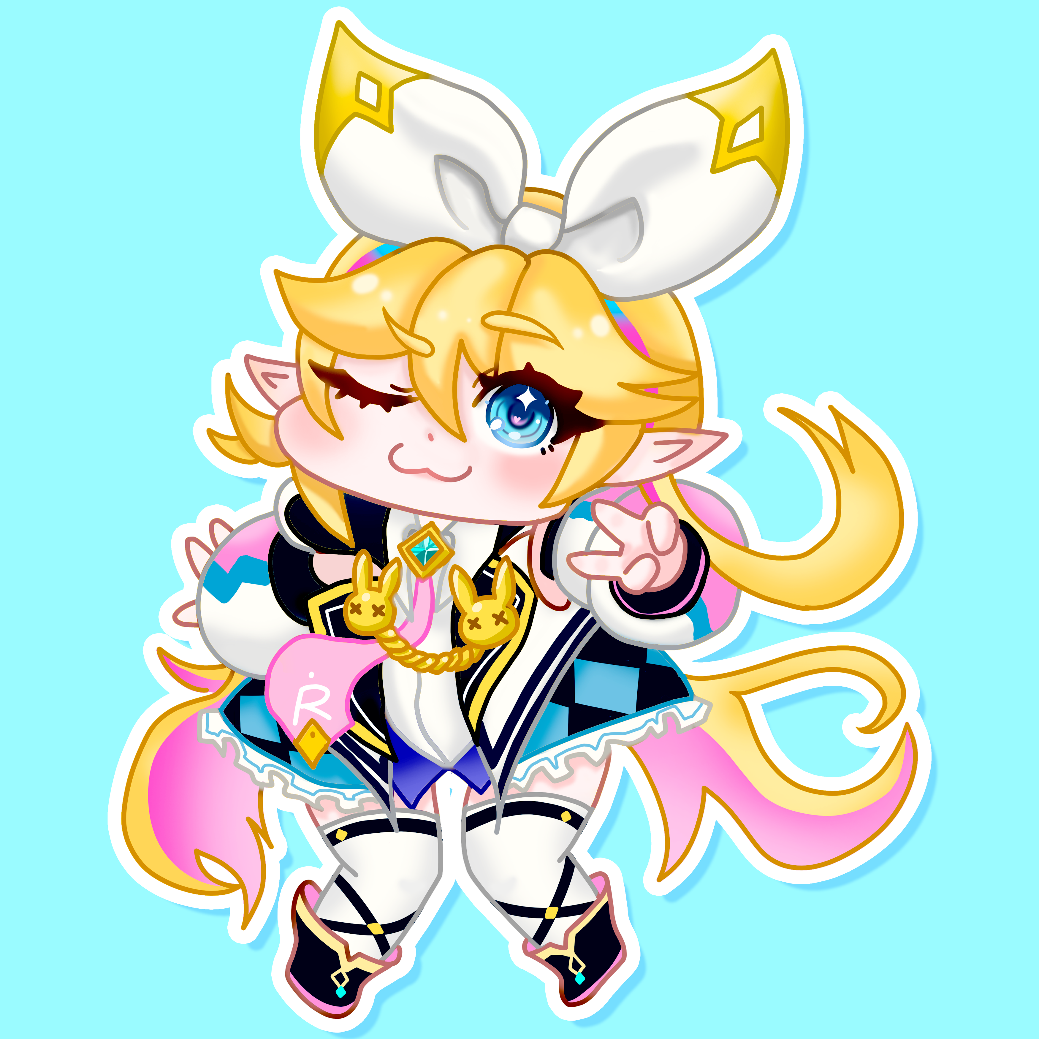 R리노아 늦었지만 1주년 축하 팬아트