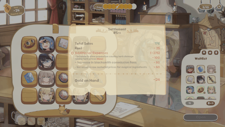 [인디게임] 덱빌딩 로그라이크, ‘하요와 잡화점’ 스팀 정식 출시_7.gif