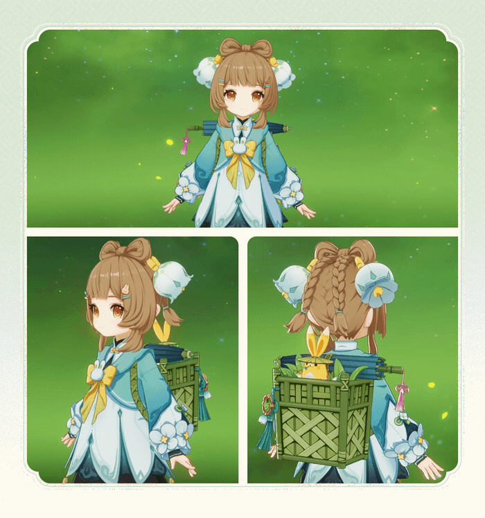 원신「비와 대나무의 노래」 요요 신규 코스튬 쇼케이스_4.gif