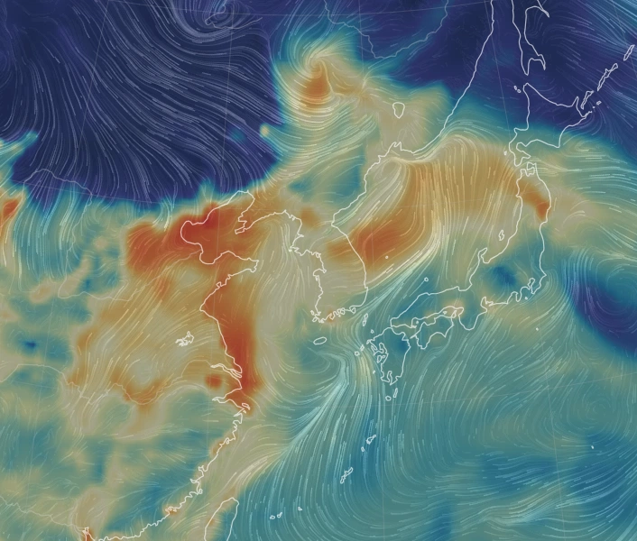 한반도 초미세먼지 현재 상황_1.webp